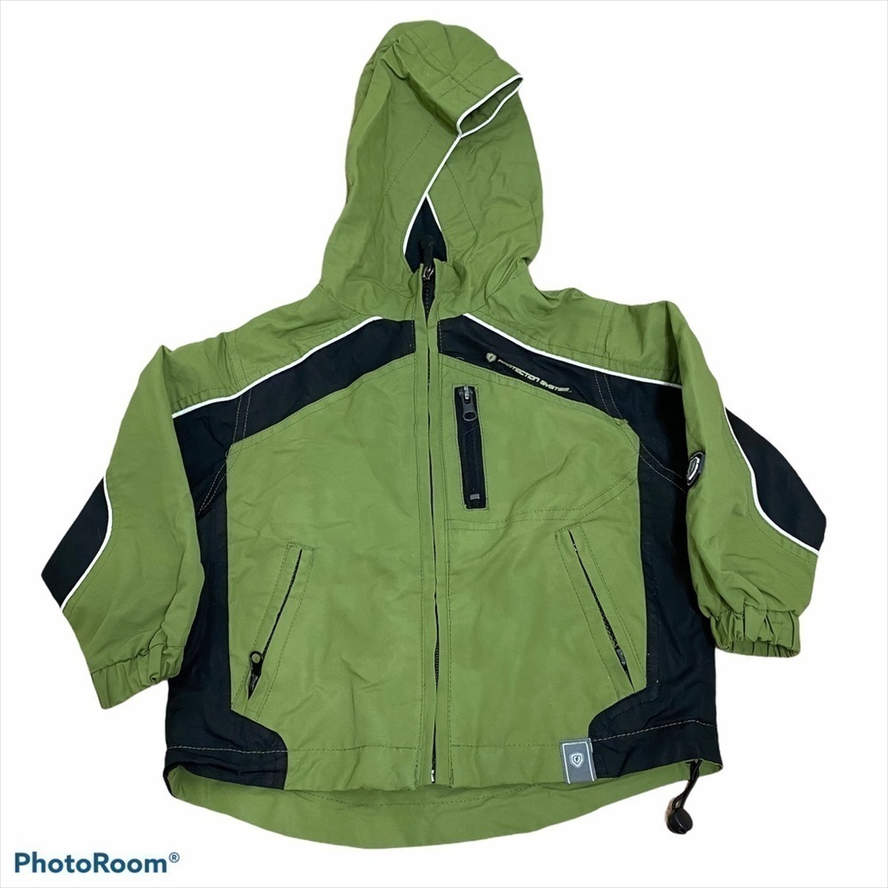 Protection System Green Hooded Jacket Sz 2T Boys